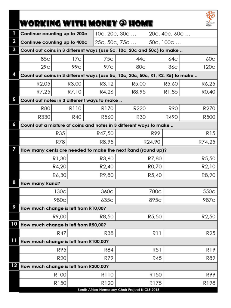 Money - Learner Homework | PDF