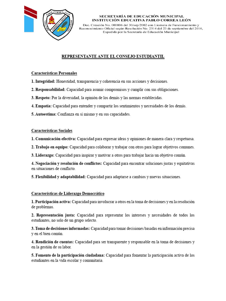 Orientaciones para La Elección de Los Representantes Ante El Consejo ...
