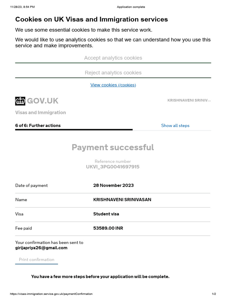 Application Complete | PDF