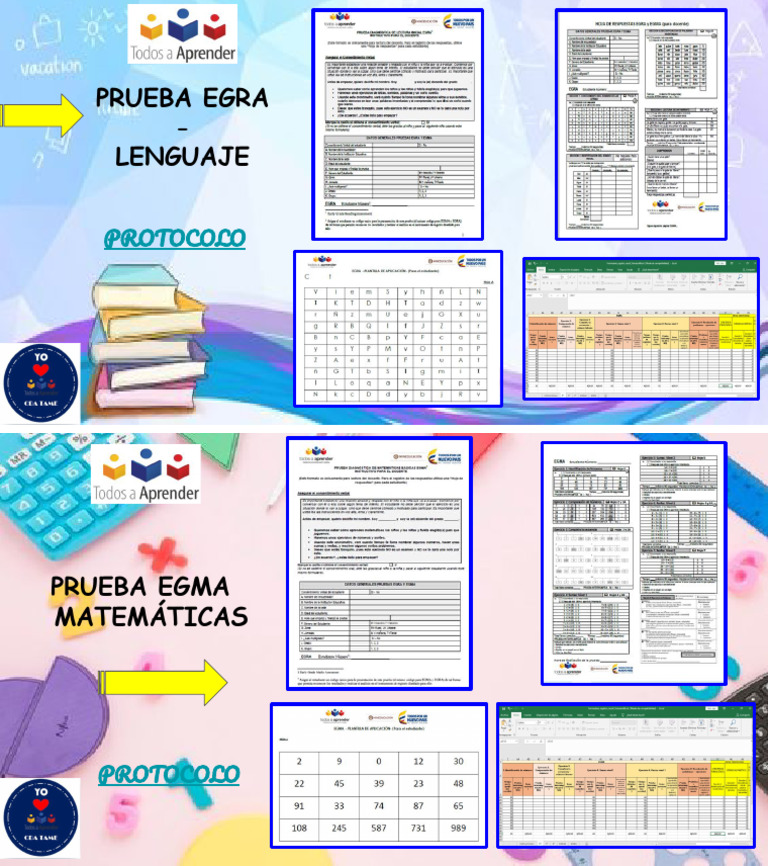 Protocolo de Pruebas EGRA y EGMA | PDF