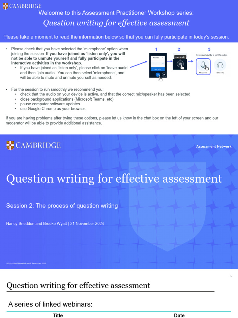 Session 2 The Process of Question Writing | PDF | Educational ...