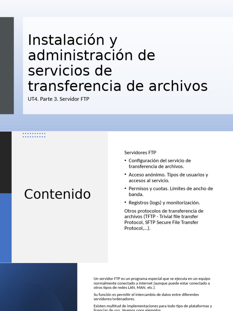 Guía de Configuración y Uso de Servidores FTP | PDF | Protocolo de ...
