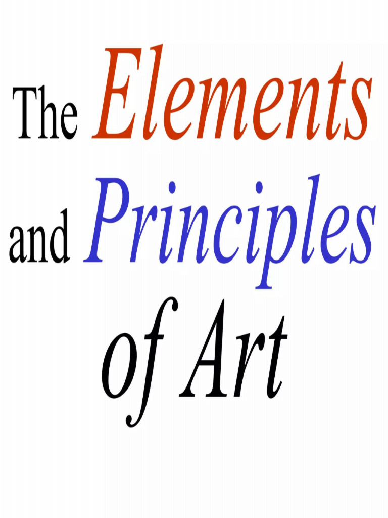 GROUP 4 Elements and Principles of Art | PDF
