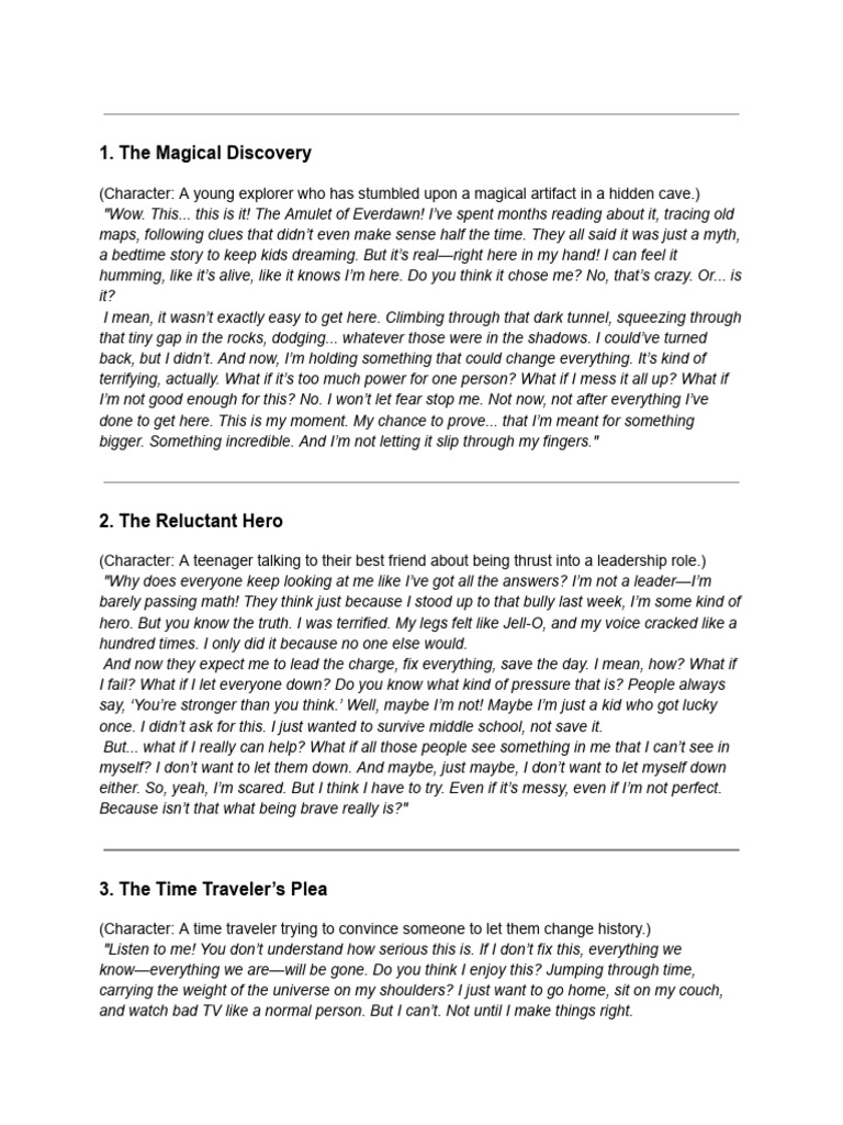 Engaging Monologue Performance Plan | PDF | Feeling | Memory
