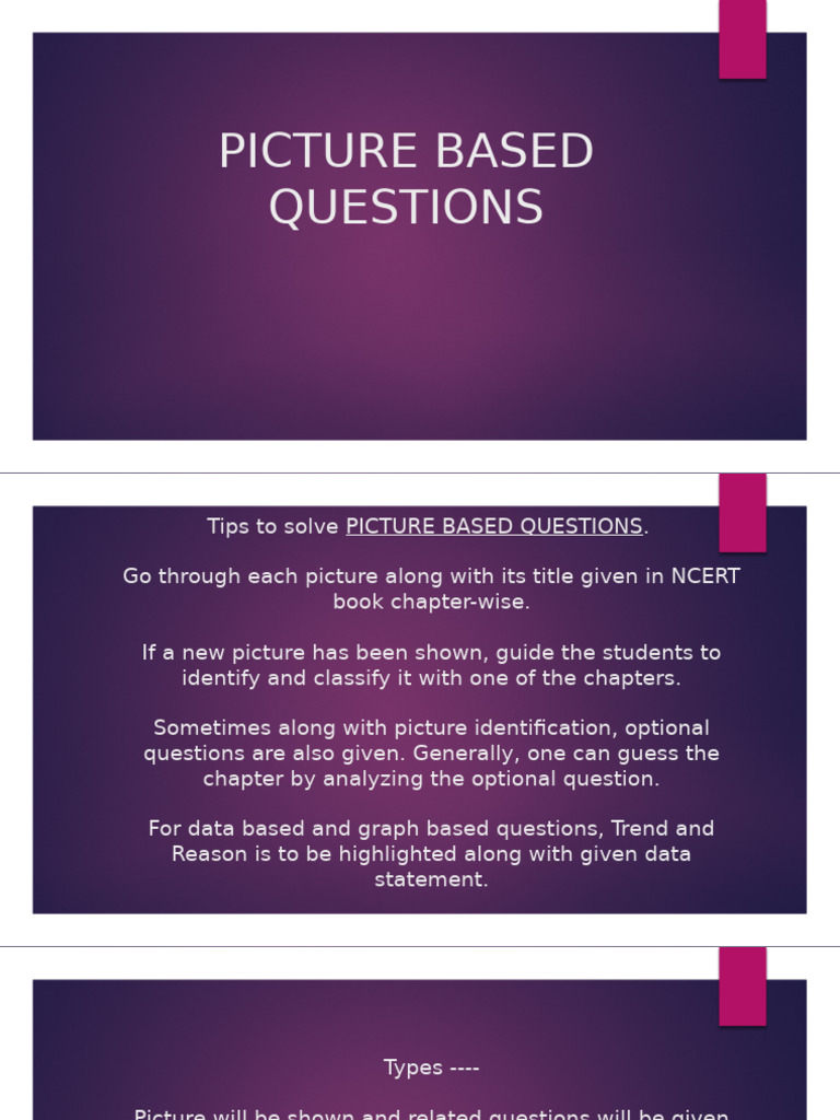 Tips for Solving Picture-Based Questions | PDF