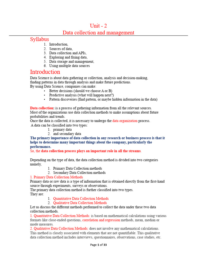 Data Collection and Management Methods | PDF | Chi Squared Test | Outlier