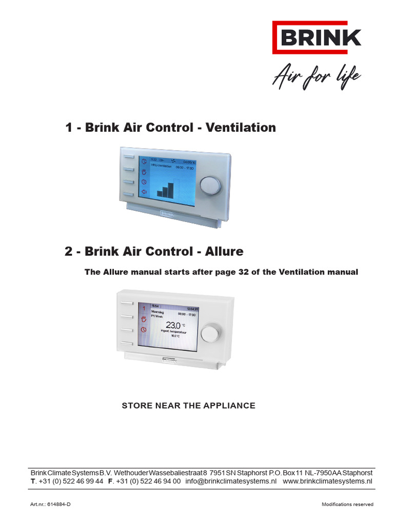 Brink Air Control Installation Regulations 614884 en | PDF ...