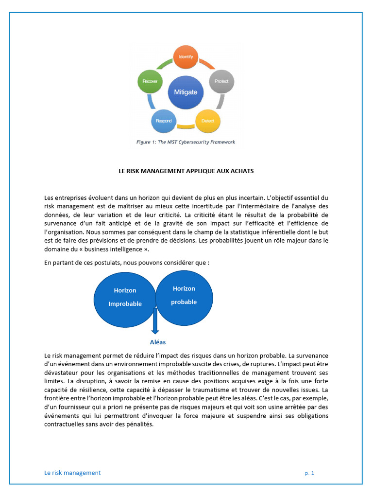 Gestion des risques dans les achats | PDF | Gestion des risques | Risque