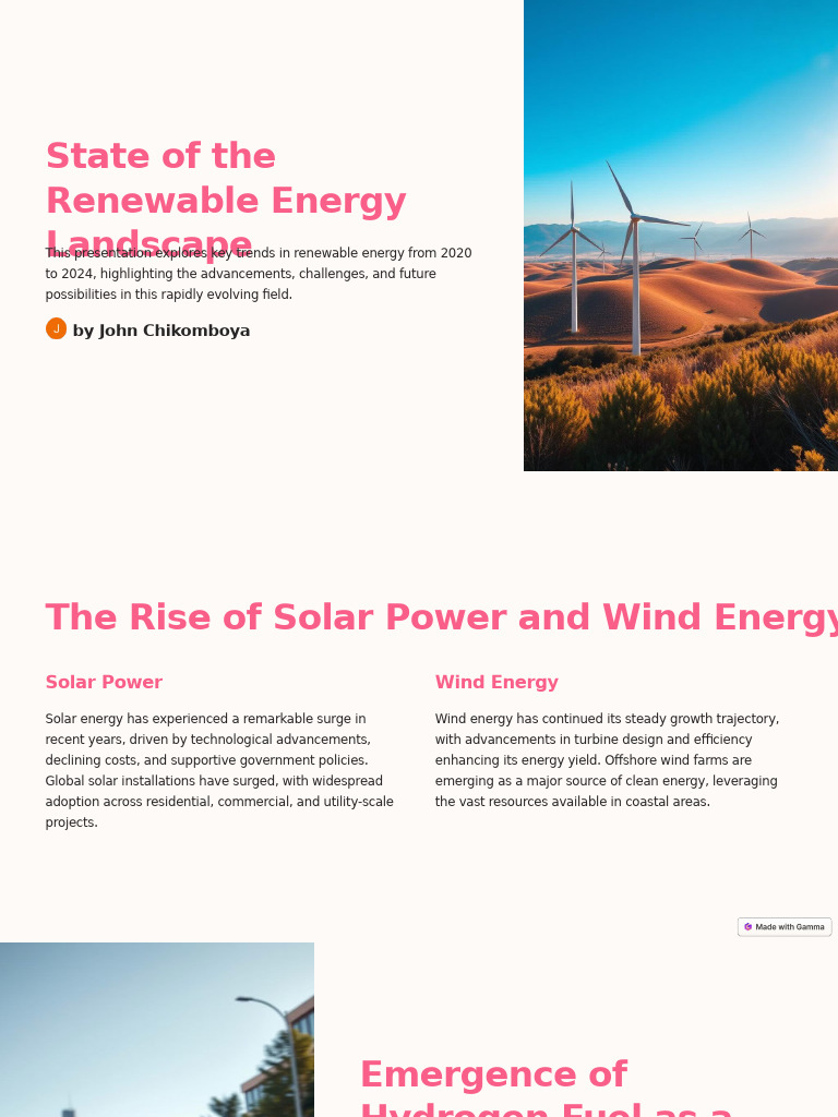 State of The Renewable Energy Landscape | PDF | Renewable Energy ...