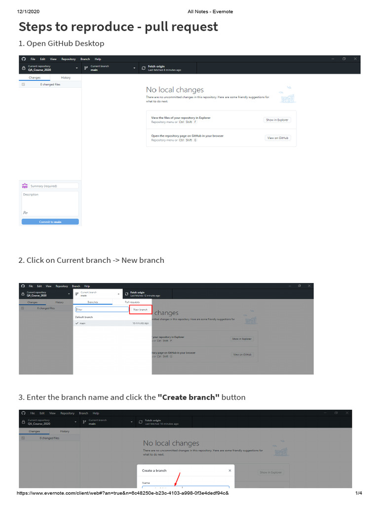Pull Request - Steps To Reproduce | PDF