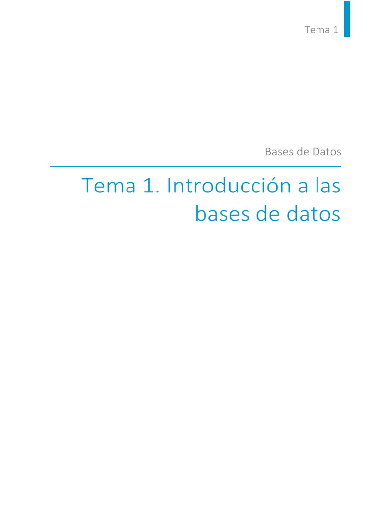 Introducción a las Bases de Datos | PDF | Bases de datos | Base de ...