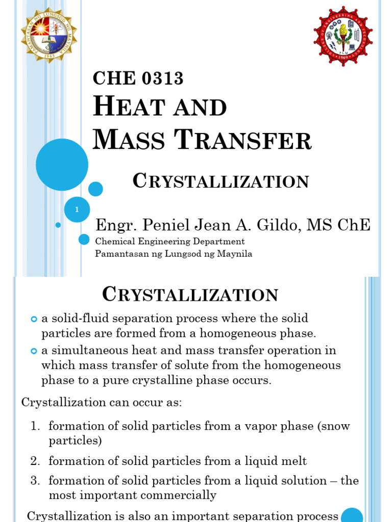 Crystallization Process in Chemical Engineering | PDF | Crystallization ...