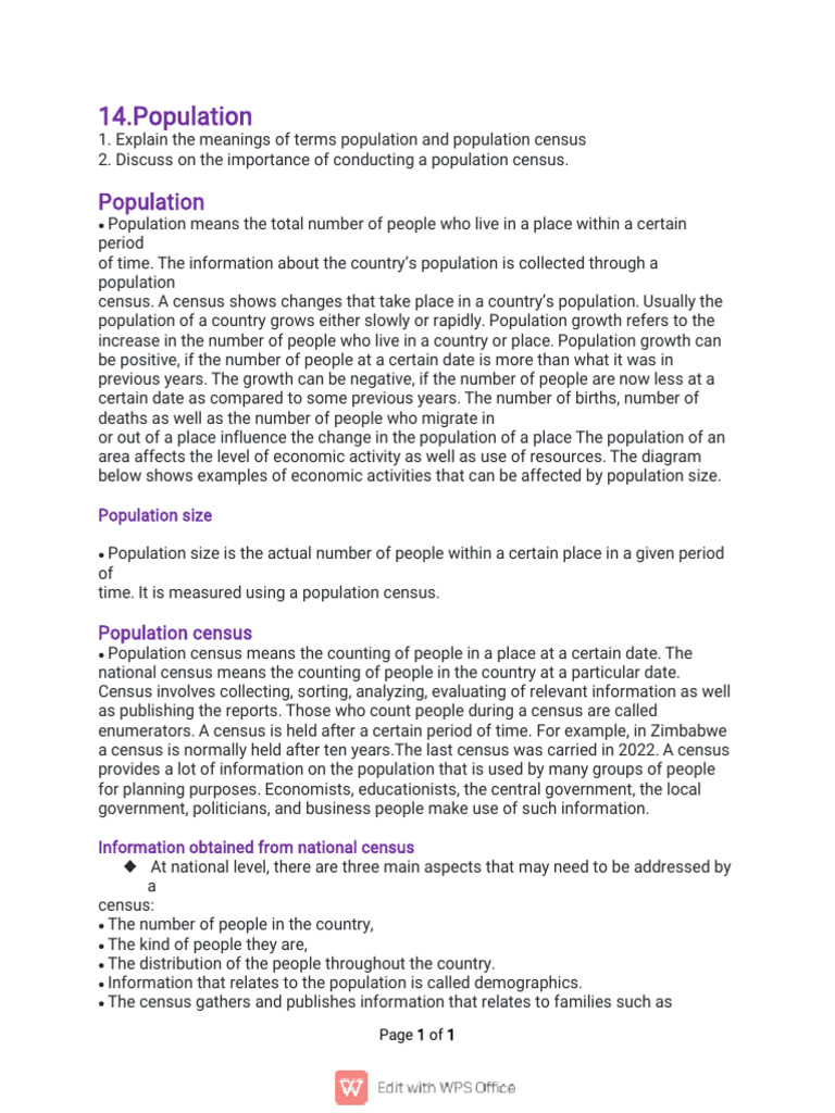 Understanding Population and Census | PDF | Hiv/Aids | Labour Economics