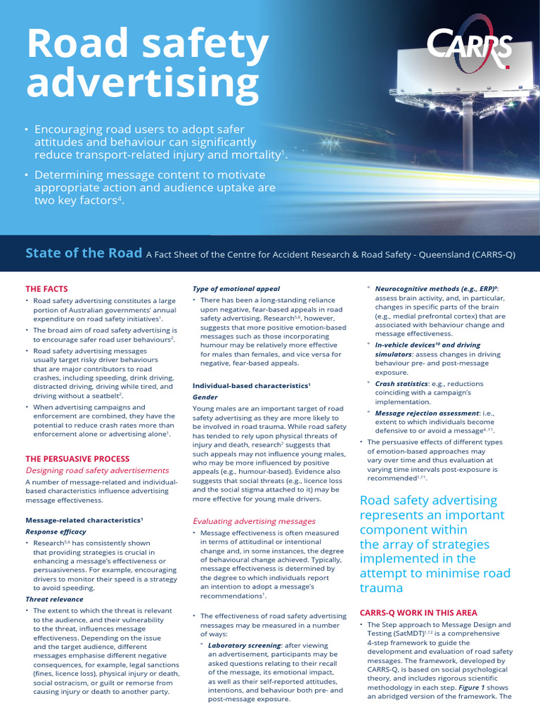 Road Safety Advertising | PDF | Road Traffic Safety | Advertising