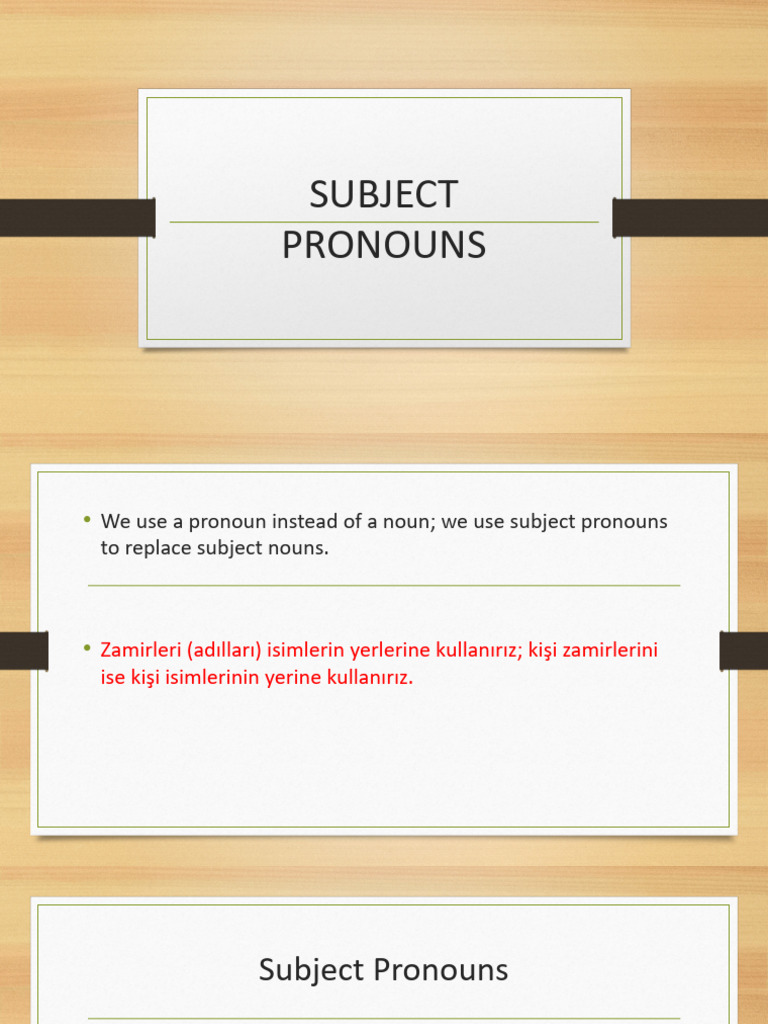 Understanding Subject Pronouns and 'To Be' | PDF