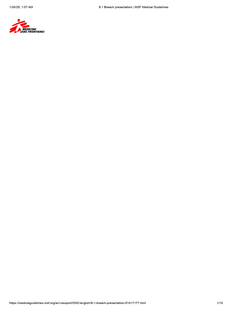 Breech presentation management: A critical review of leading clinical ...