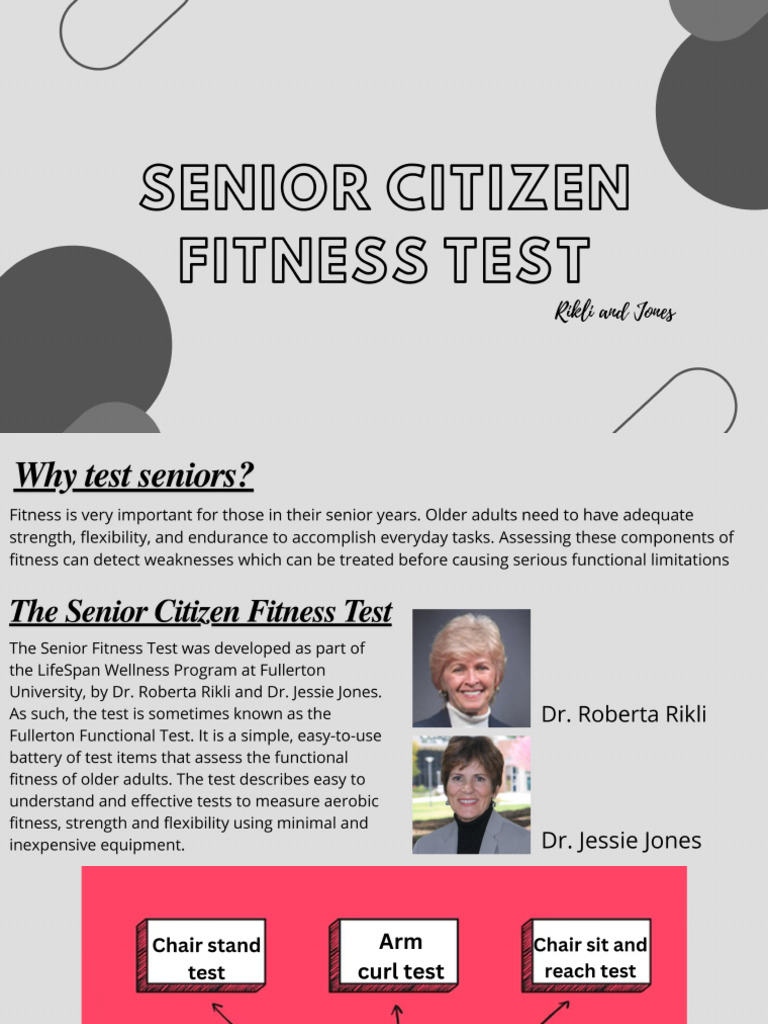 Senior Citizen Fitness Test | PDF