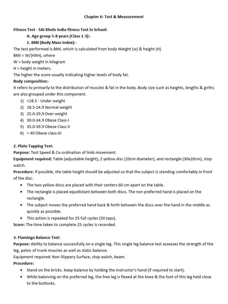 Khelo India Fitness Test Guide | PDF | Heart Rate | Physical Fitness