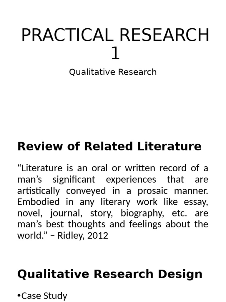 Qualitative Research and Literature Review Guide | PDF | Sampling ...