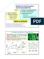 Defectos cristalinos y no-estequiometría