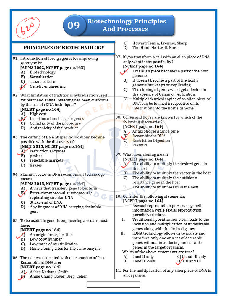 Biotechnology Principles and Techniques | PDF | Molecular Cloning | Plasmid