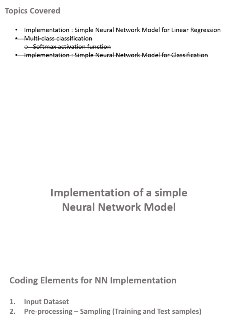Simple Neural Network for Regression & Classification | PDF