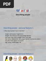 Describing People: Physical Appearance Guide | PDF | Hair | Blond