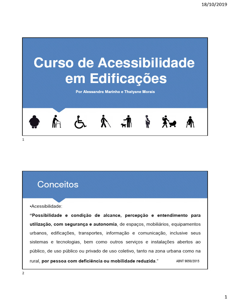 Curso de Acessibilidade em Edificações | PDF | Acessibilidade