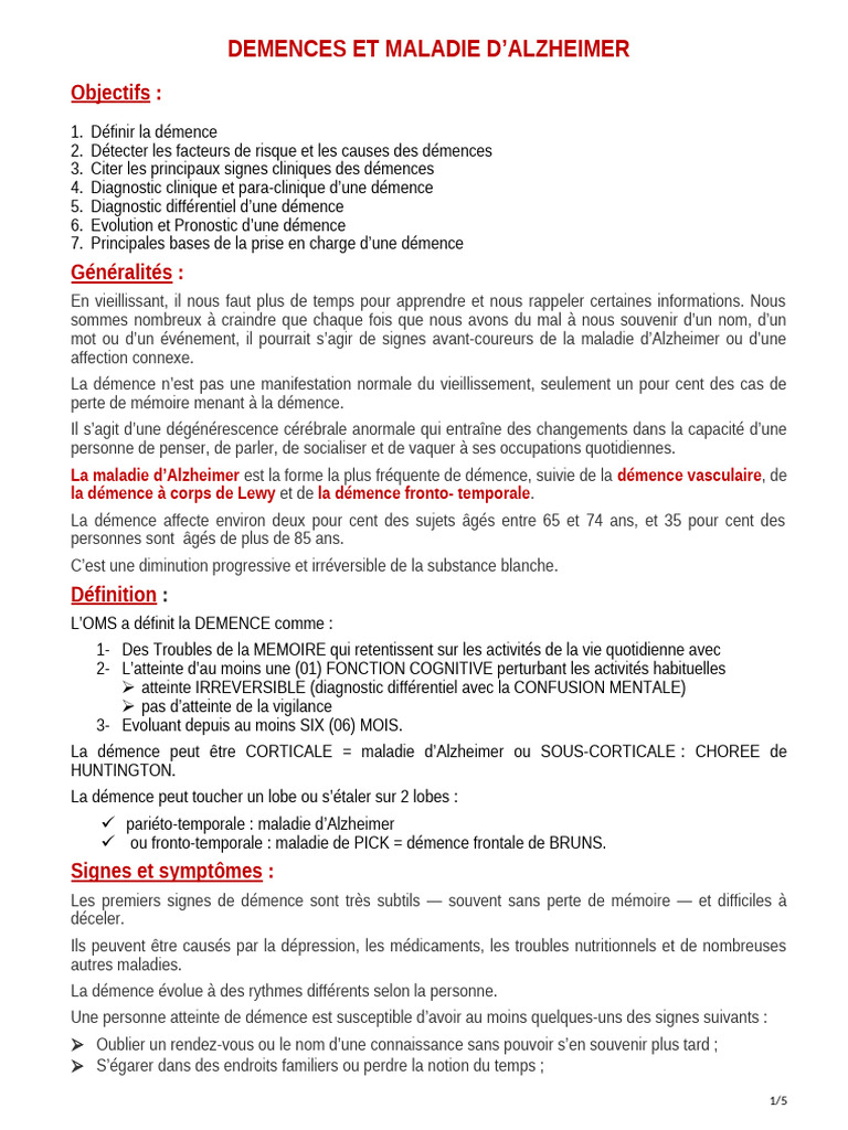 Comprendre la démence et Alzheimer | PDF | Démence | Maladie d'Alzheimer