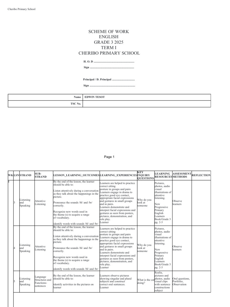 English - Grade 3 - Term-I | PDF | Vocabulary | English Language