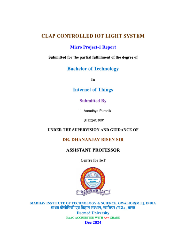Micro Project Report Final | PDF