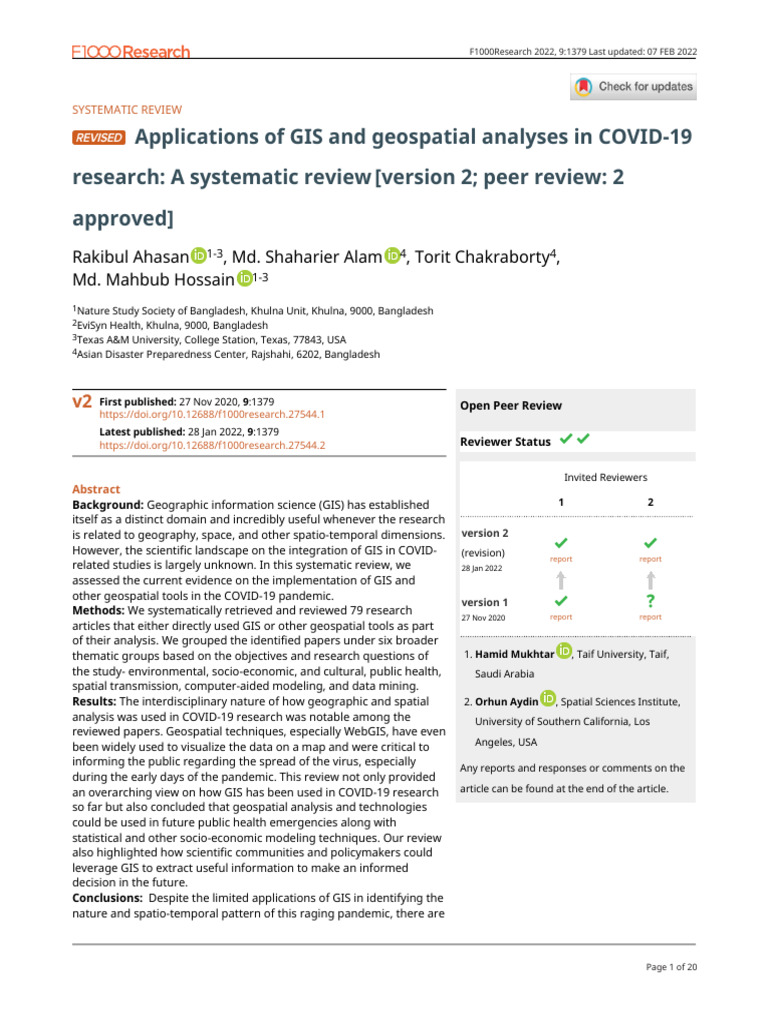 F1000research 9 120587 | PDF | Geographic Information System | Spatial ...