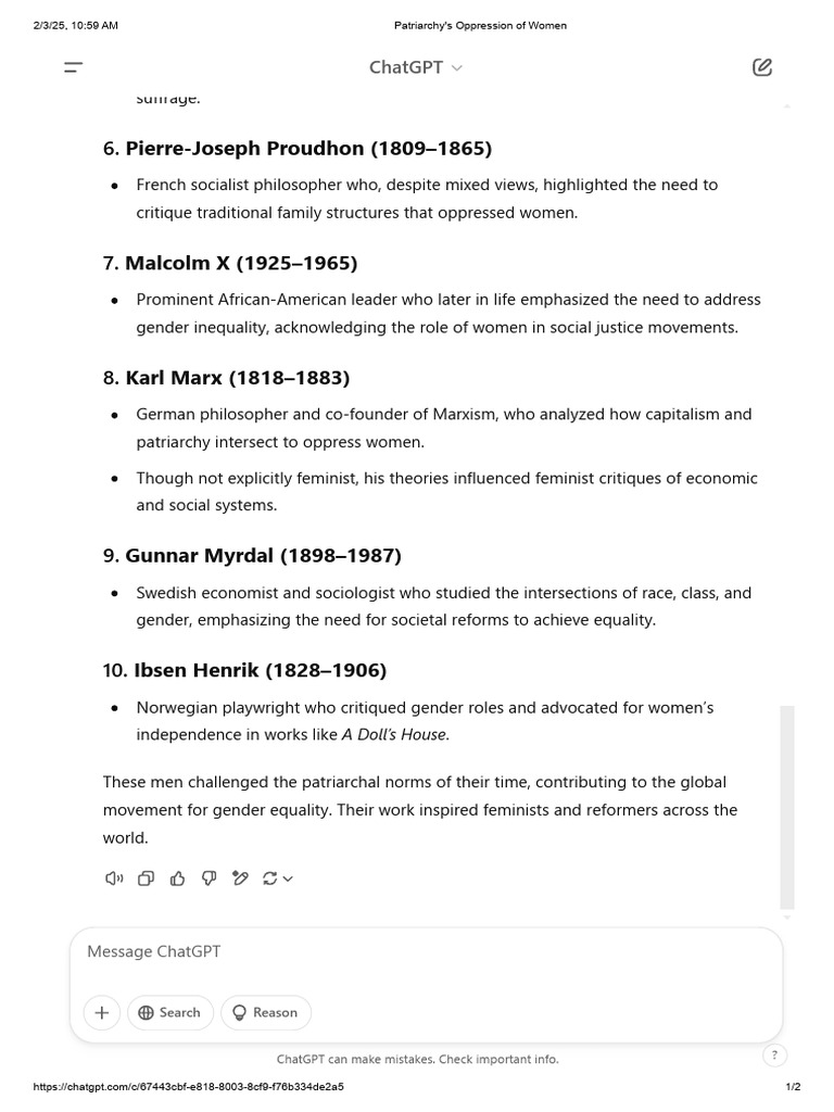 Patriarchy's Oppression of Women | PDF