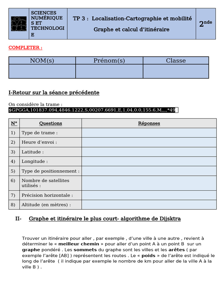 Algorithme de Dijkstra en Python | PDF | Structure de contrôle ...