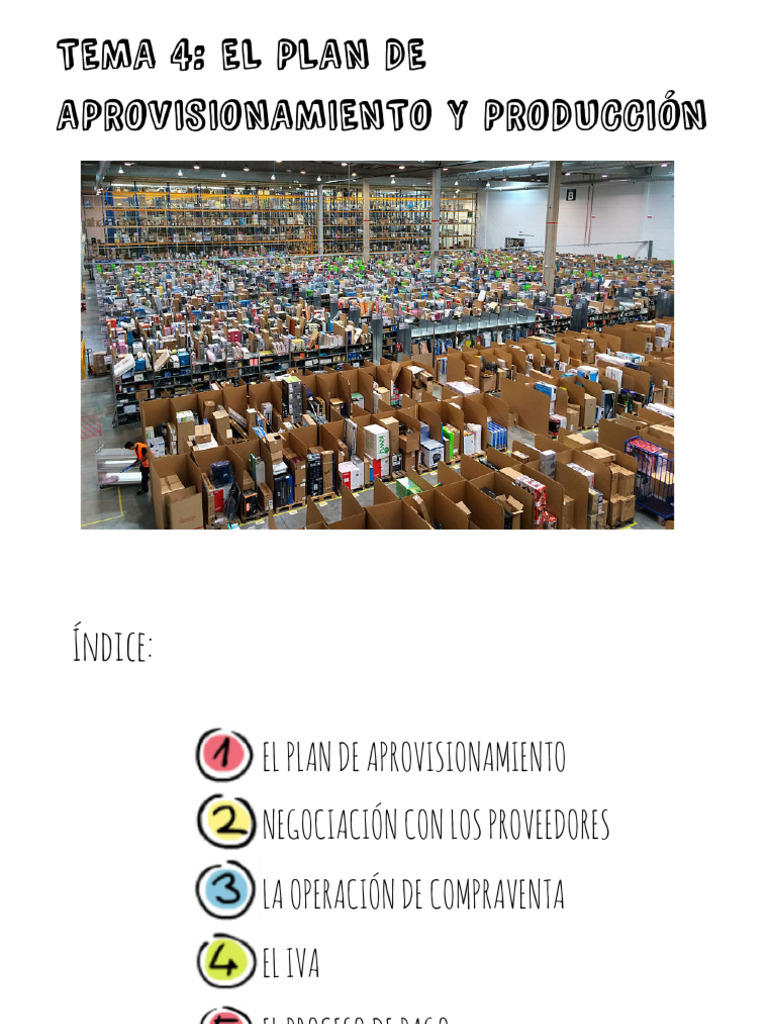 Tema 4 El Plan de Aprovisionamiento Presentación | PDF | Factura ...
