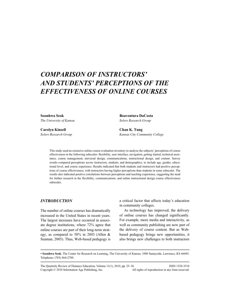 Comparison of Instructors' and | PDF | Educational Technology ...