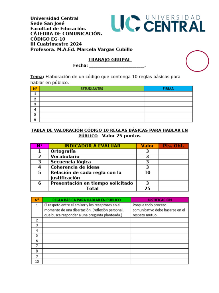 Machote Trabajo Semana #4 | PDF