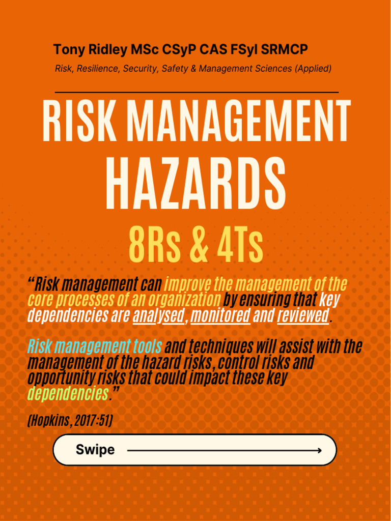 8Rs and 4Ts of Risk Management | PDF