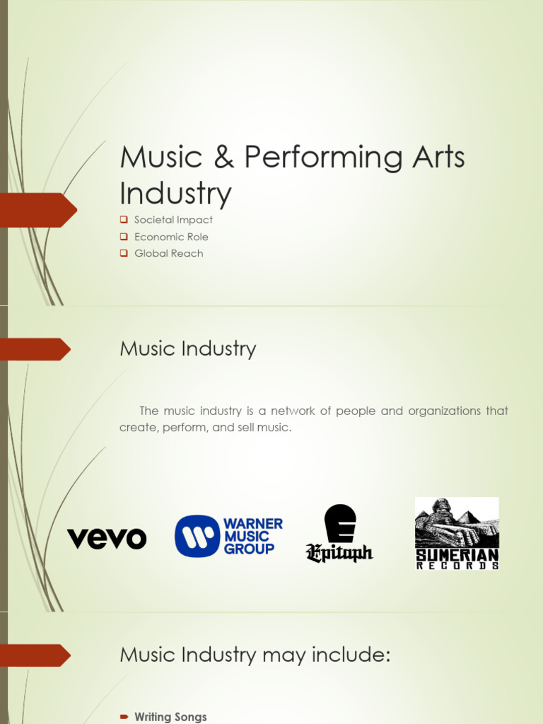 Music & Performing Arts Industry - Simplified | PDF | Music Industry ...