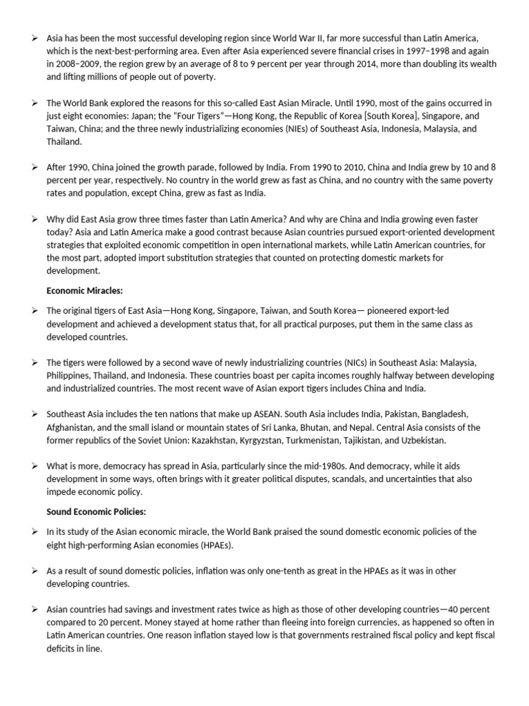 Asia | PDF | Four Asian Tigers | Economies
