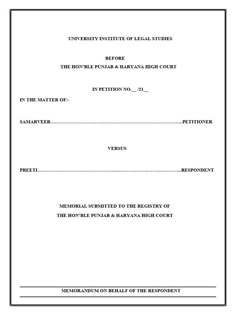 Respondent's Memorandum in High Court Case | PDF | Public Law | Common Law