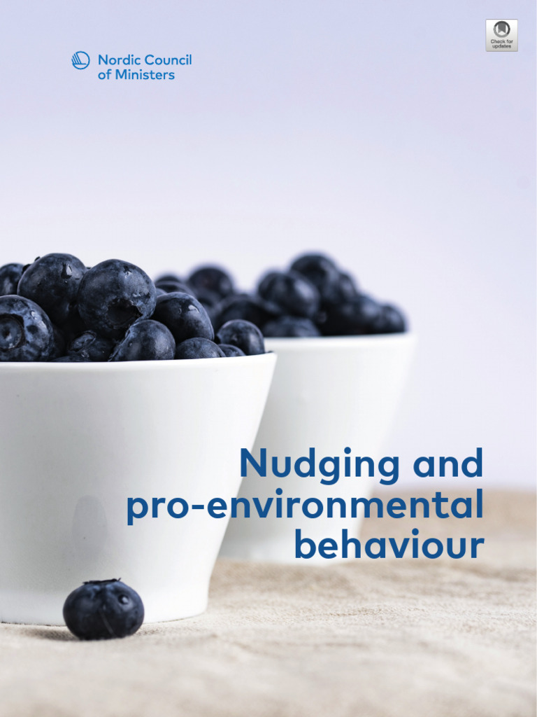 Nudging for Sustainable Behavior | PDF | Energy Conservation ...