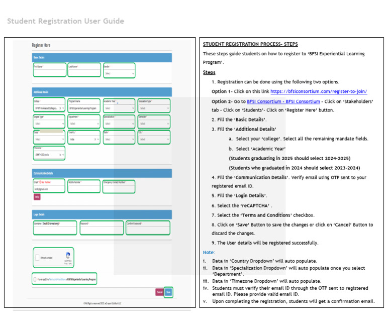 Student Registration Usermanual - 25 Jan 24 | PDF | Cyberspace | Computing
