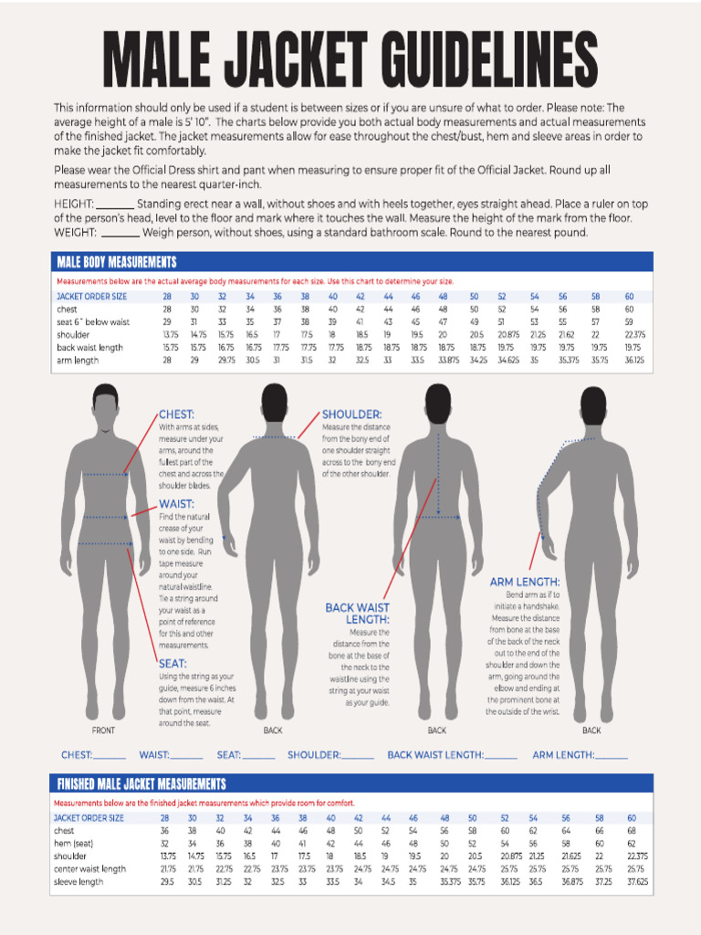 Male Jacket Guidelines | PDF