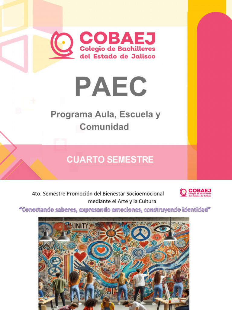 PAEC 4to Semestre: Bienestar Socioemocional | PDF | Aprendizaje | Plan ...
