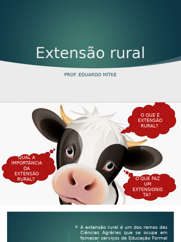 Importância da Extensão Rural no Brasil | PDF | Agricultura | Agroecologia