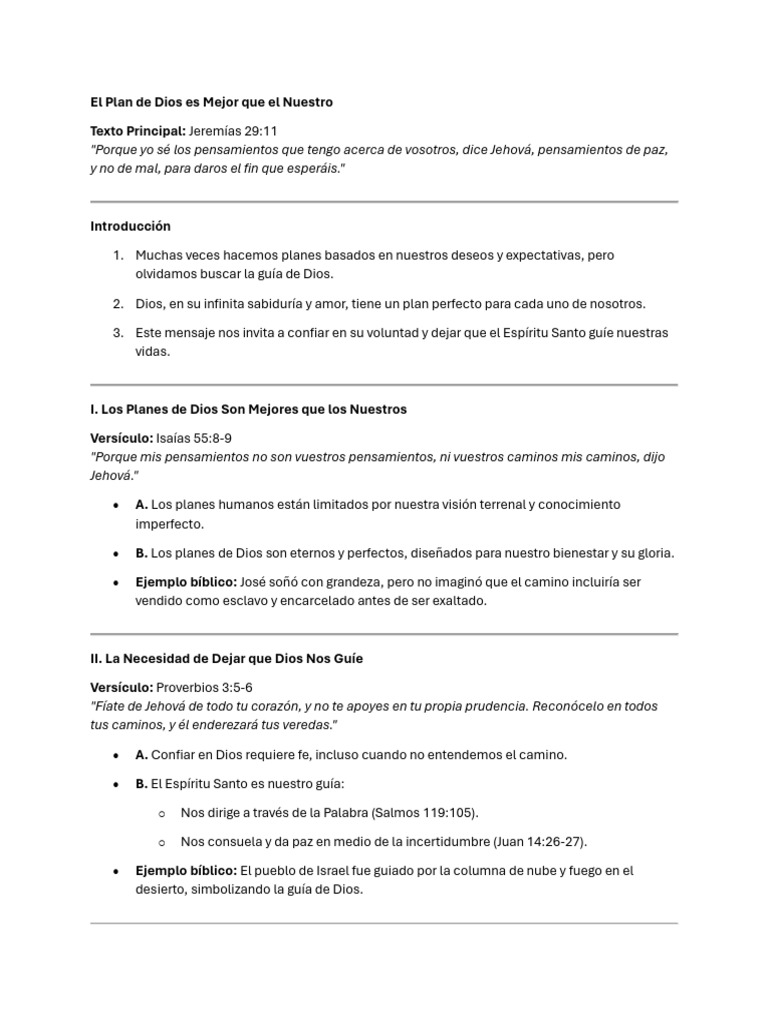 Confía en el Plan Perfecto de Dios | PDF | Dios | Oración