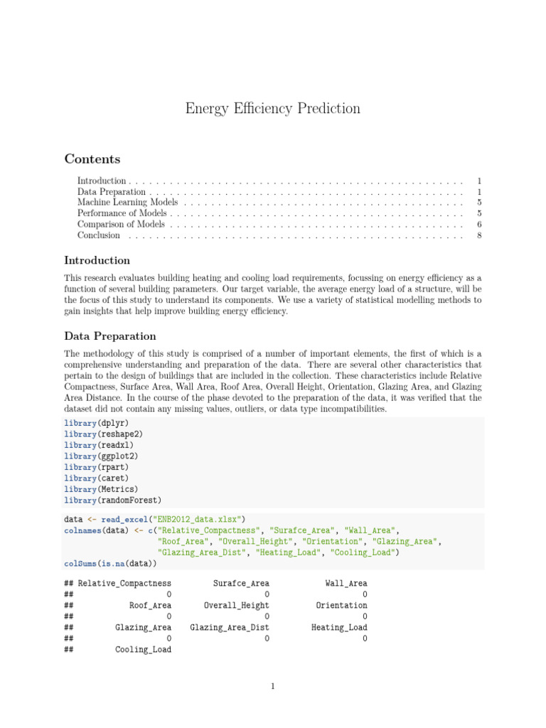 Energy Efficiency Prediction | PDF | Coefficient Of Determination ...