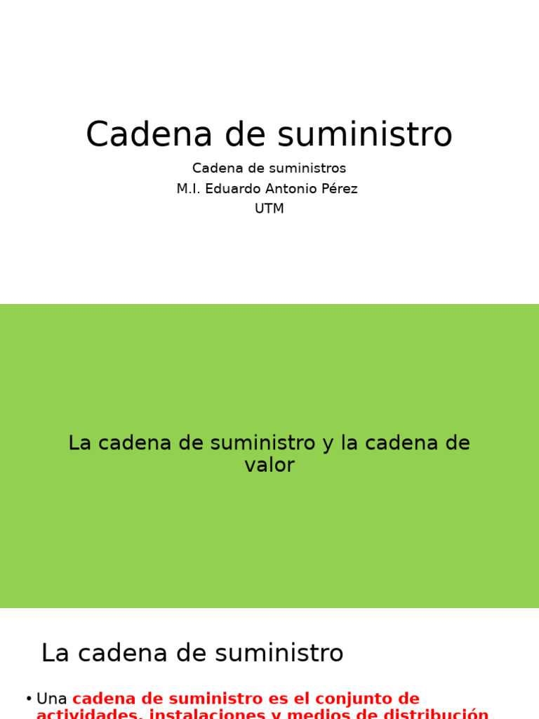 Estrategias en la Cadena de Suministro | PDF | Cadena de suministro ...