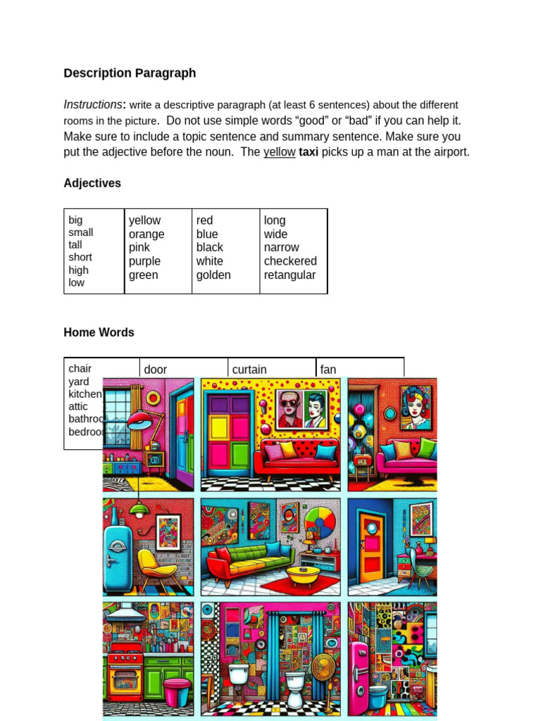 Description Paragraph of House Rooms | PDF | Paragraph | Adjective